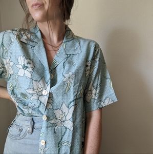 Tommy Bahama Tropical Button Up Blouse
